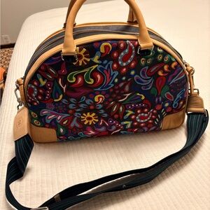 Consuela Multicolor Travel Bag with Tan Accents